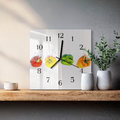 Square wall clock Pepper