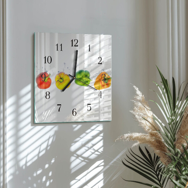 Square wall clock Pepper