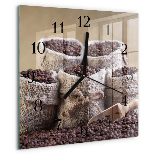Square wall clock Coffee Beans