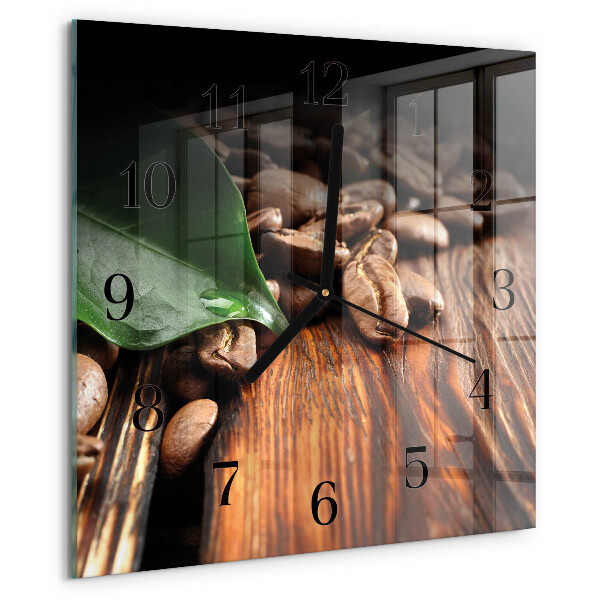 Square wall clock Coffee Beans