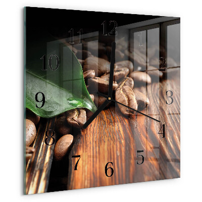 Square wall clock Coffee Beans