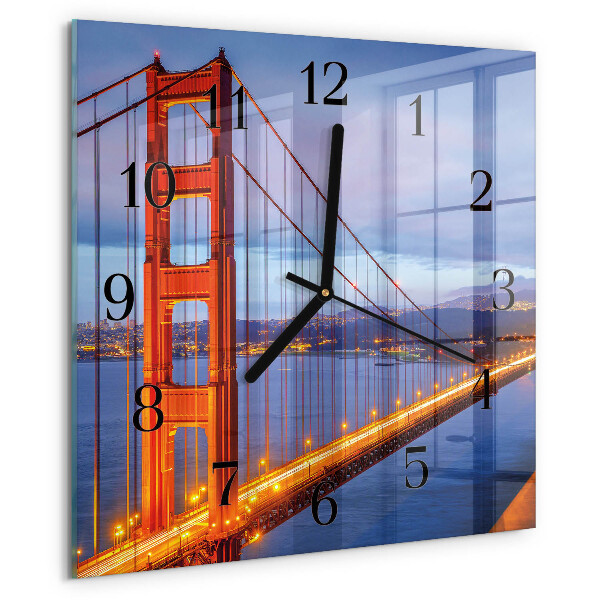 Square wall clock Golden Gate