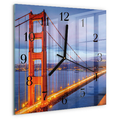 Square wall clock Golden Gate