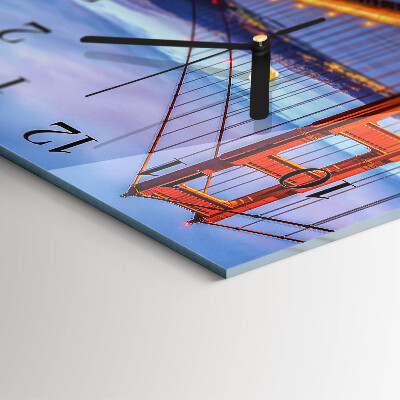 Square wall clock Golden Gate