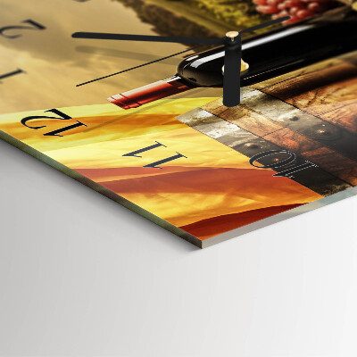 Square wall clock Wine Barrel