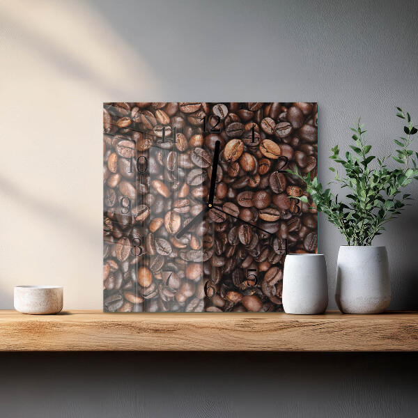 Square wall clock Coffee Beans