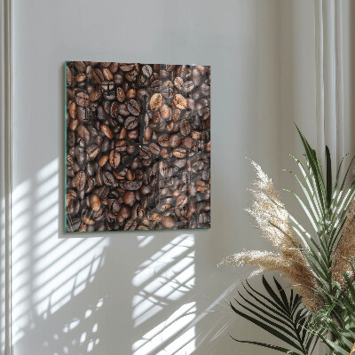 Square wall clock Coffee Beans