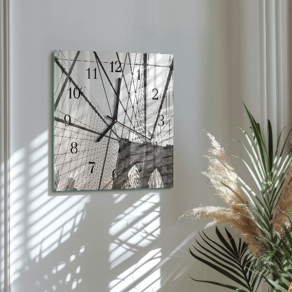 Square wall clock Brooklyn Bridge
