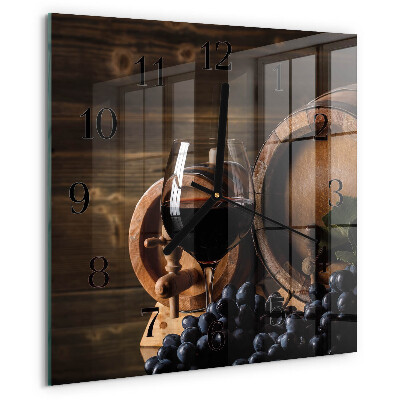 Square wall clock Wine Barrel