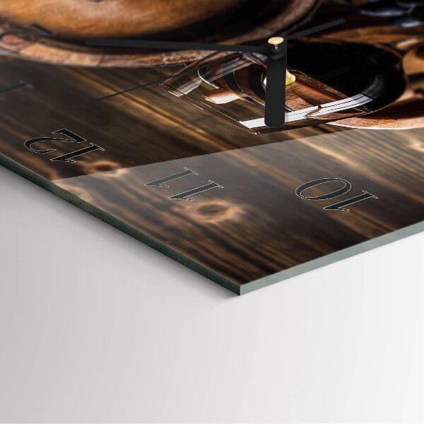 Square wall clock Wine Barrel