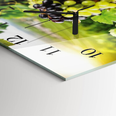 Square wall clock Grape Wine