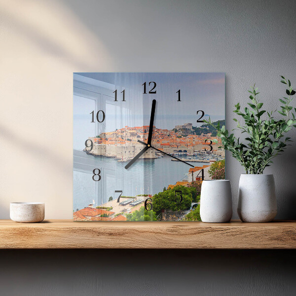 Square wall clock Nature Path