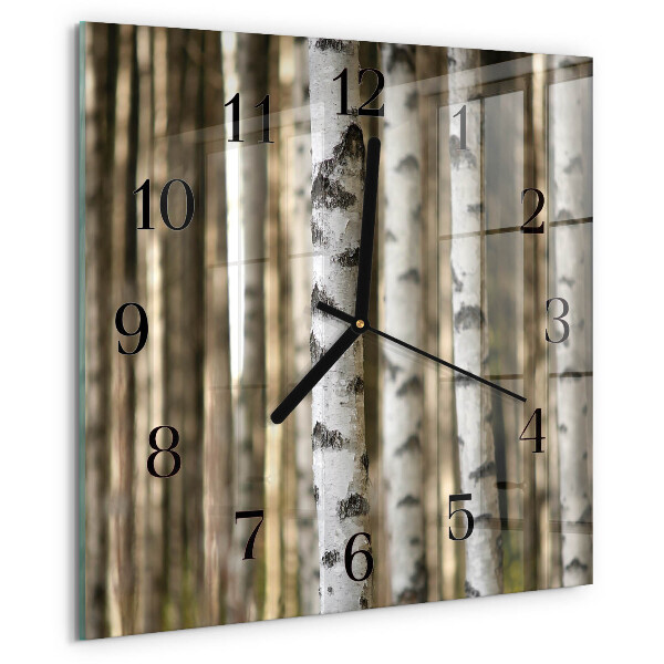 Square wall clock Birches