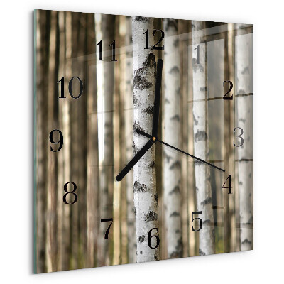 Square wall clock Birches