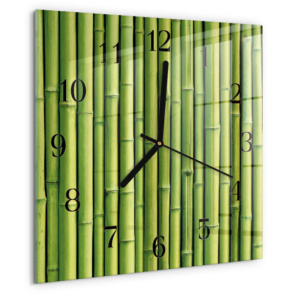 Square wall clock Bamboo