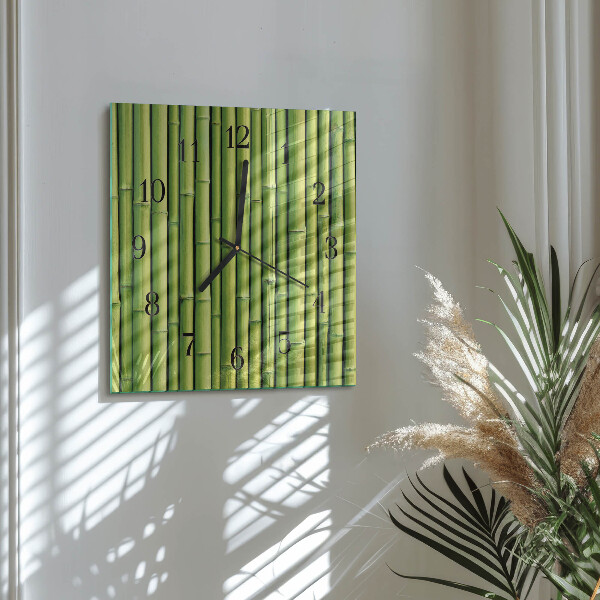 Square wall clock Bamboo
