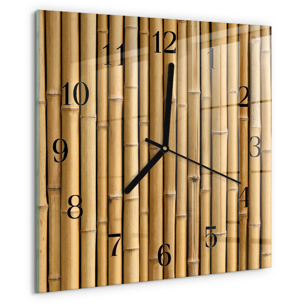 Square wall clock Bamboo
