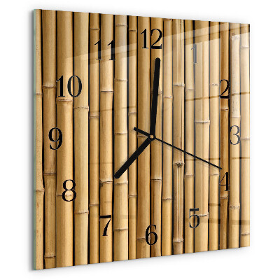 Square wall clock Bamboo