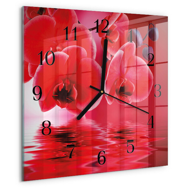 Square wall clock Orchid