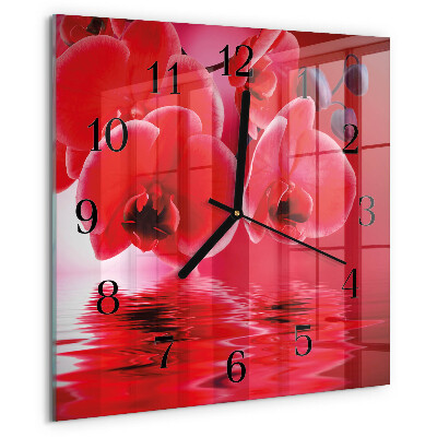 Square wall clock Orchid
