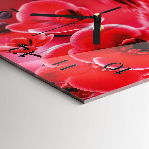 Square wall clock Orchid