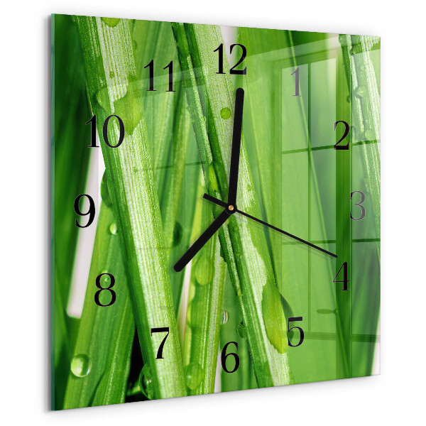 Square wall clock Grass