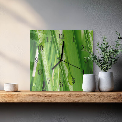 Square wall clock Grass