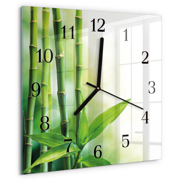 Square wall clock Bamboo