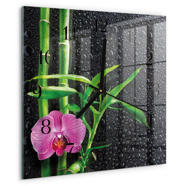Square wall clock Bamboo Spa