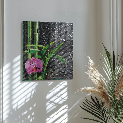 Square wall clock Bamboo Spa