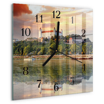 Square wall clock River Castle