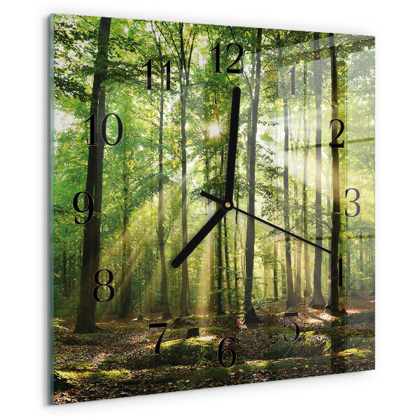Square wall clock Forest Nature