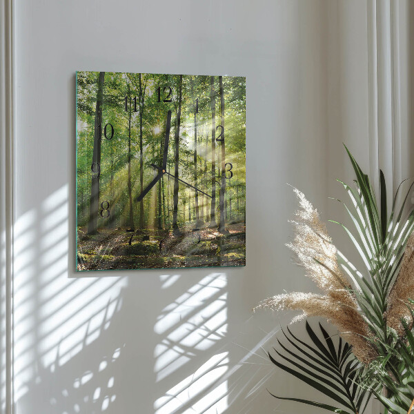 Square wall clock Forest Nature