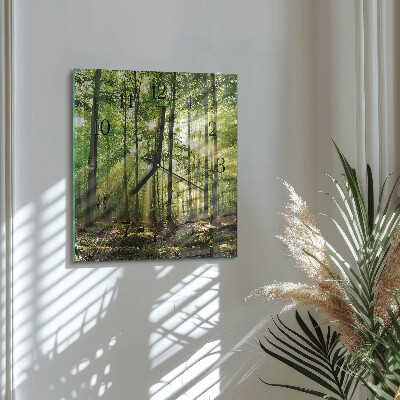 Square wall clock Forest Nature