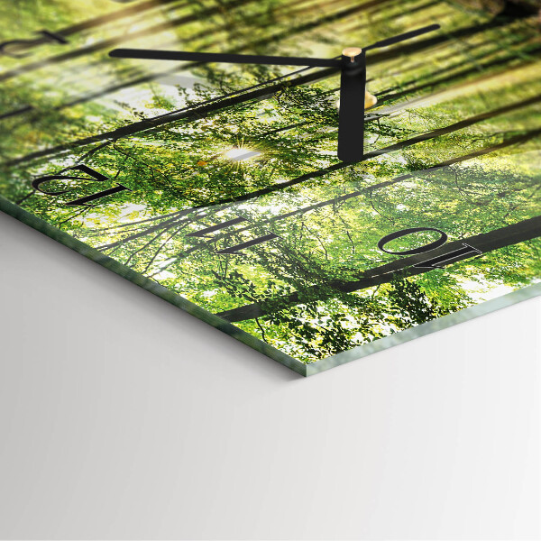 Square wall clock Forest Nature