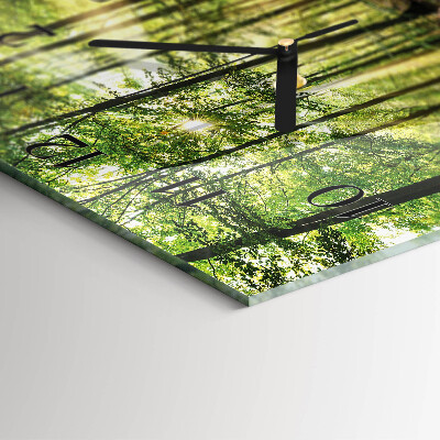 Square wall clock Forest Nature