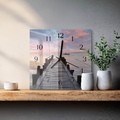 Square wall clock Bridge