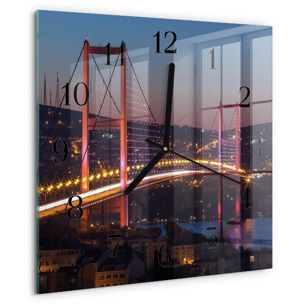 Square wall clock Bridge