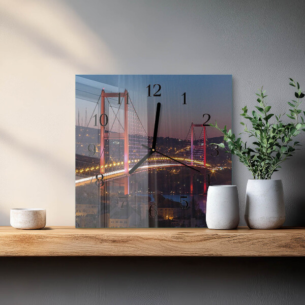 Square wall clock Bridge