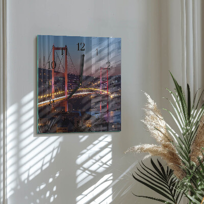 Square wall clock Bridge