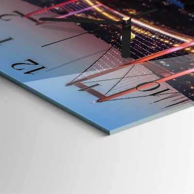 Square wall clock Bridge
