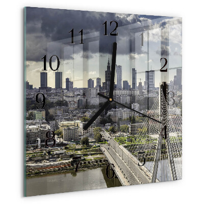 Square wall clock Warsaw
