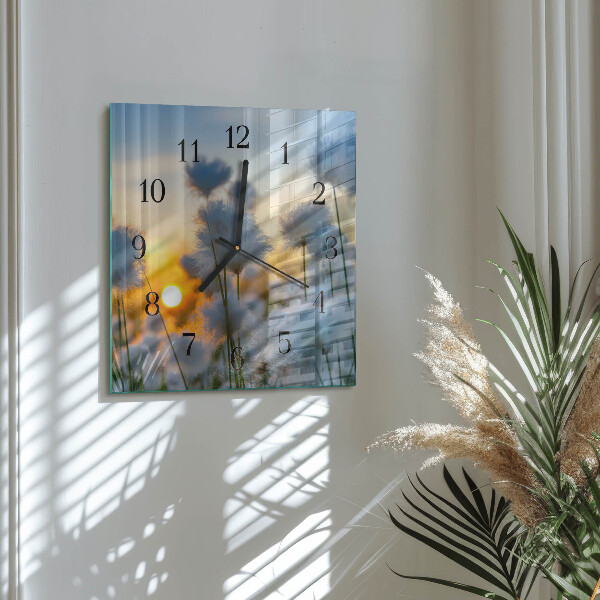Square wall clock Cotton