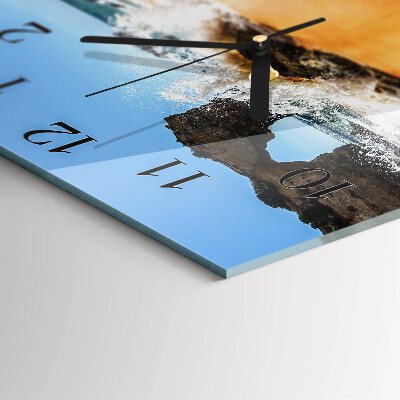 Square wall clock Beach