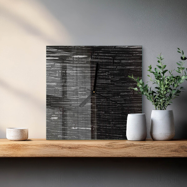 Square wall clock Stones