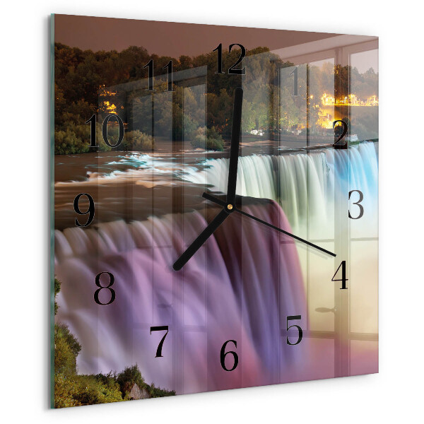 Square wall clock Waterfall
