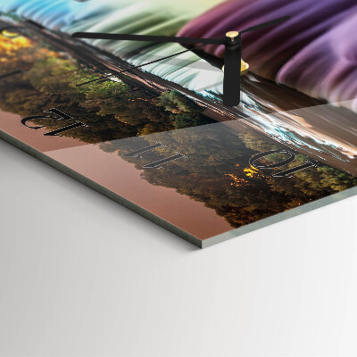 Square wall clock Waterfall