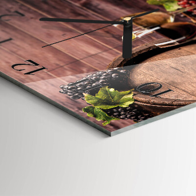Square wall clock Grapes
