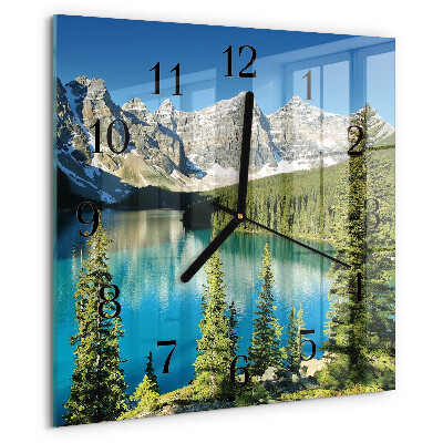 Square wall clock Mountains Nature