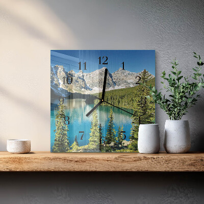Square wall clock Mountains Nature